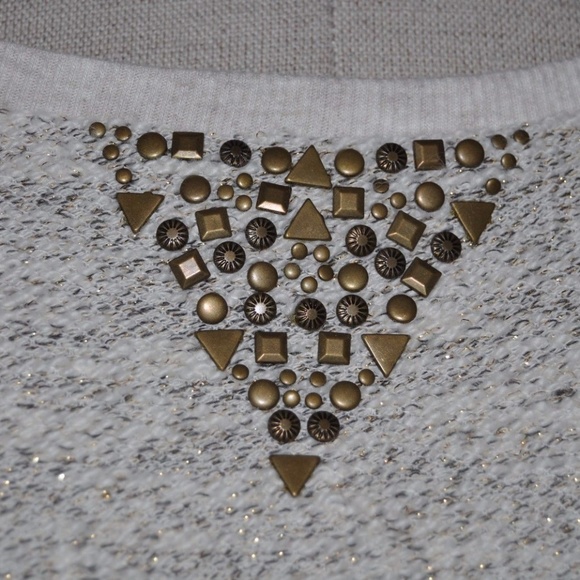 LUCKY LOTUS Studded Metallic Pullover Top - Picture 4 of 8